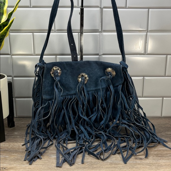 Apache Handbags - Pieces Apache Suede crossbody  in Blue